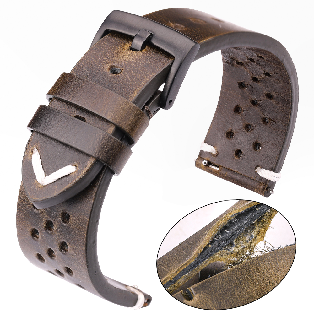 Nylon Nato Strap - Breathable Genuine Leather Quick Release Watch