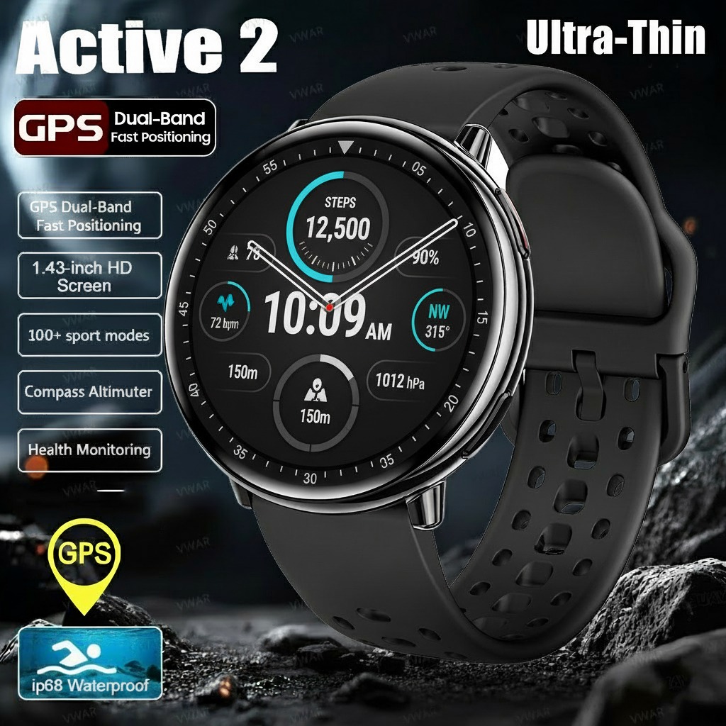 Smartwatch Headset - 2025New Active 2 Smart Watch Built-in