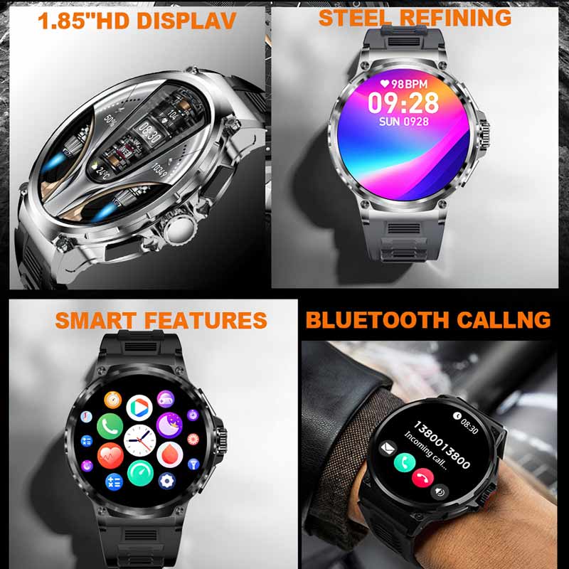 NORTH EDGE 1.85' HD Display Sm - مراجعة Smartwatch Instagram وسعره