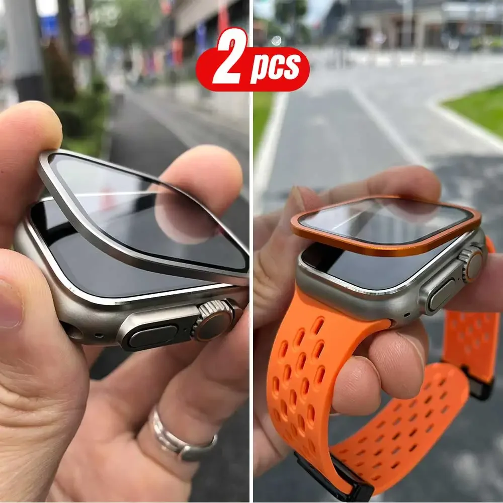 2PCS Titanium Metal Frame for  - مراجعة Apple Smartwatch Accessories وسعره