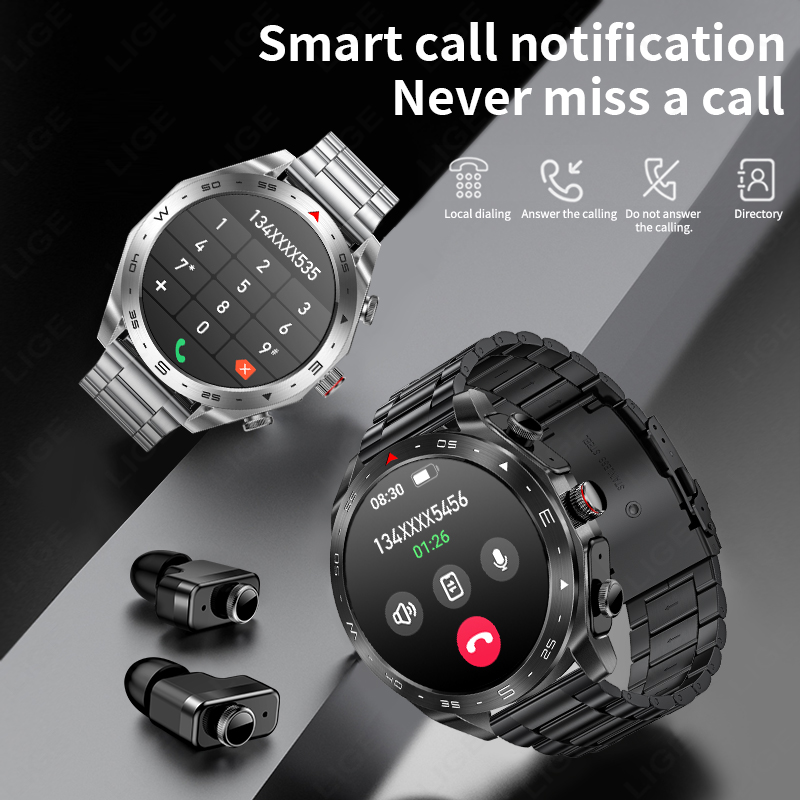 LIGE Smartwatch With Earbuds B - مراجعة Smartwatch Headset وسعره
