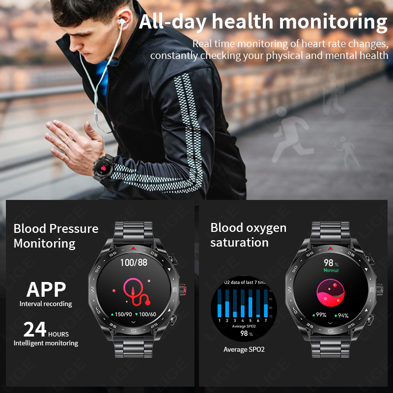 LIGE Smartwatch With Earbuds B - مراجعة Smartwatch Headset وسعره