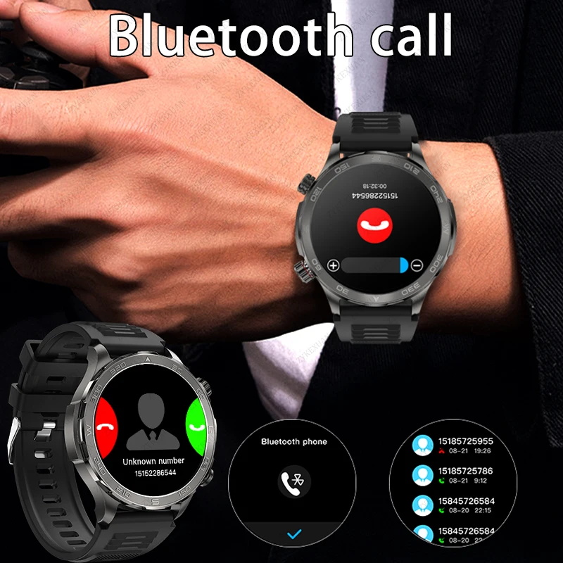 New GPS Track Smart Watch Men  - مراجعة Smartwatch Headset وسعره