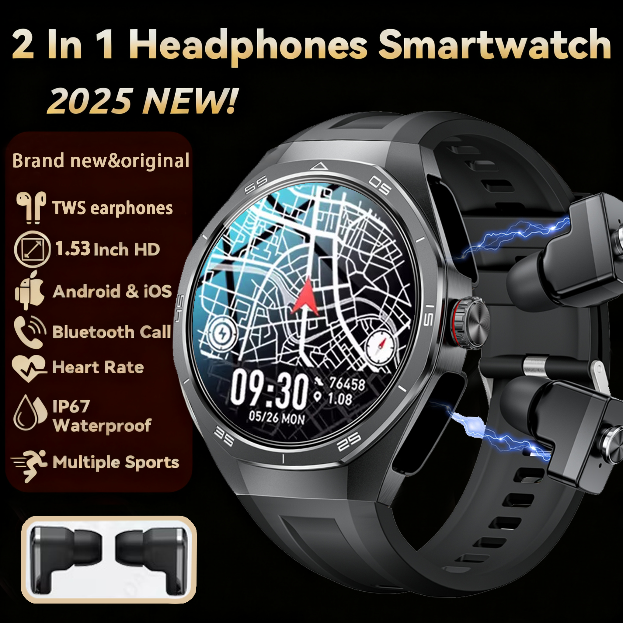 NFC Headset Smart Watch 2 in 1 - مراجعة Smartwatch Headset وسعره