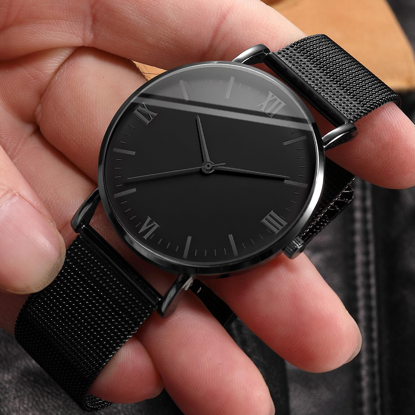 2PCS Men's Watch Fashion Roma  - مراجعة Stainless Mesh Band وسعره