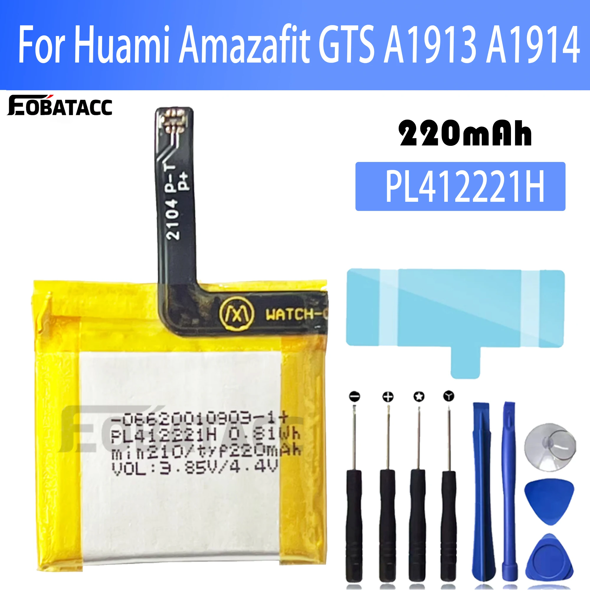 100% Original PL412221H Batter - مراجعة Smartwatch A1914 وسعره