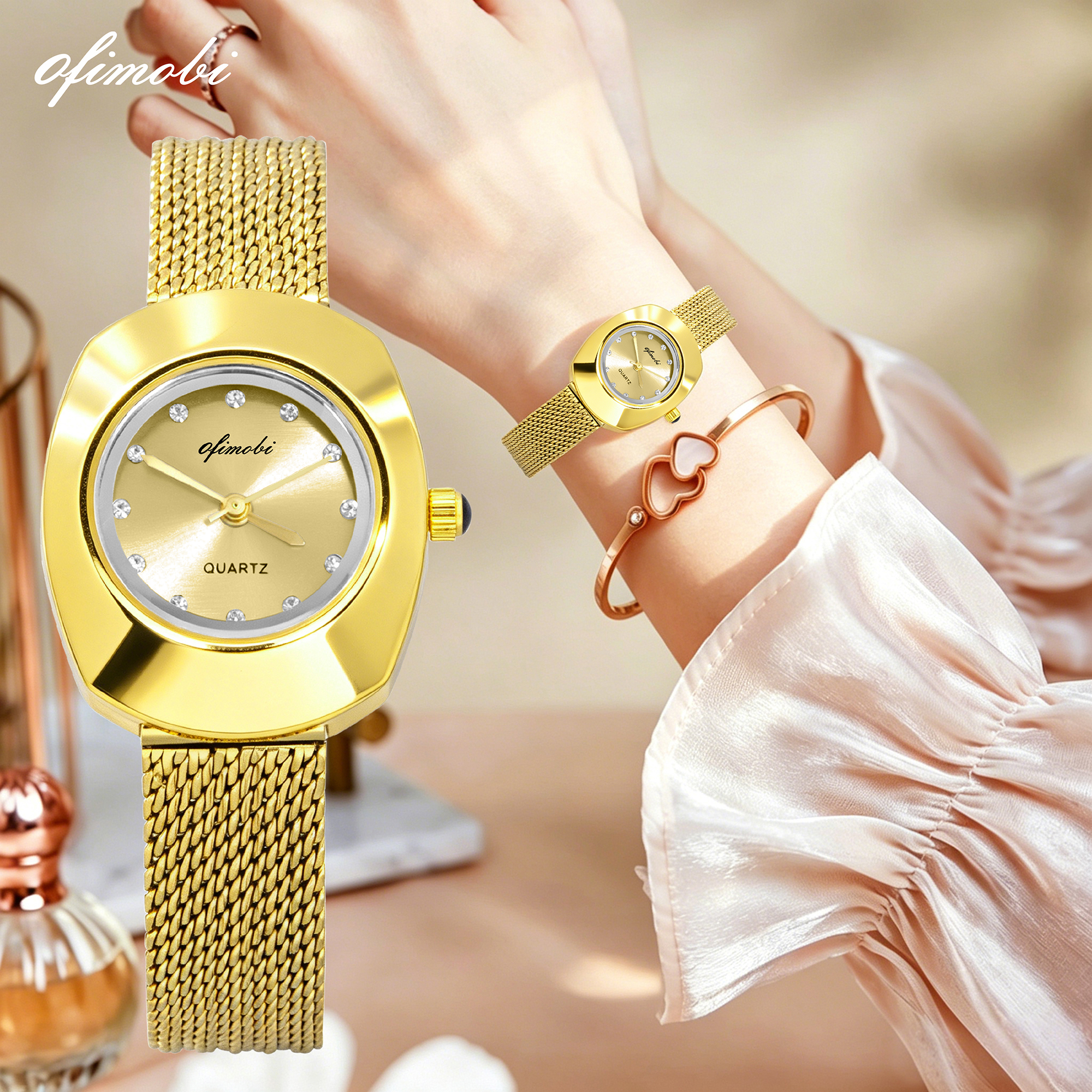 OFIMOBI Women Quartz Watch Sta - مراجعة Stainless Mesh Band وسعره