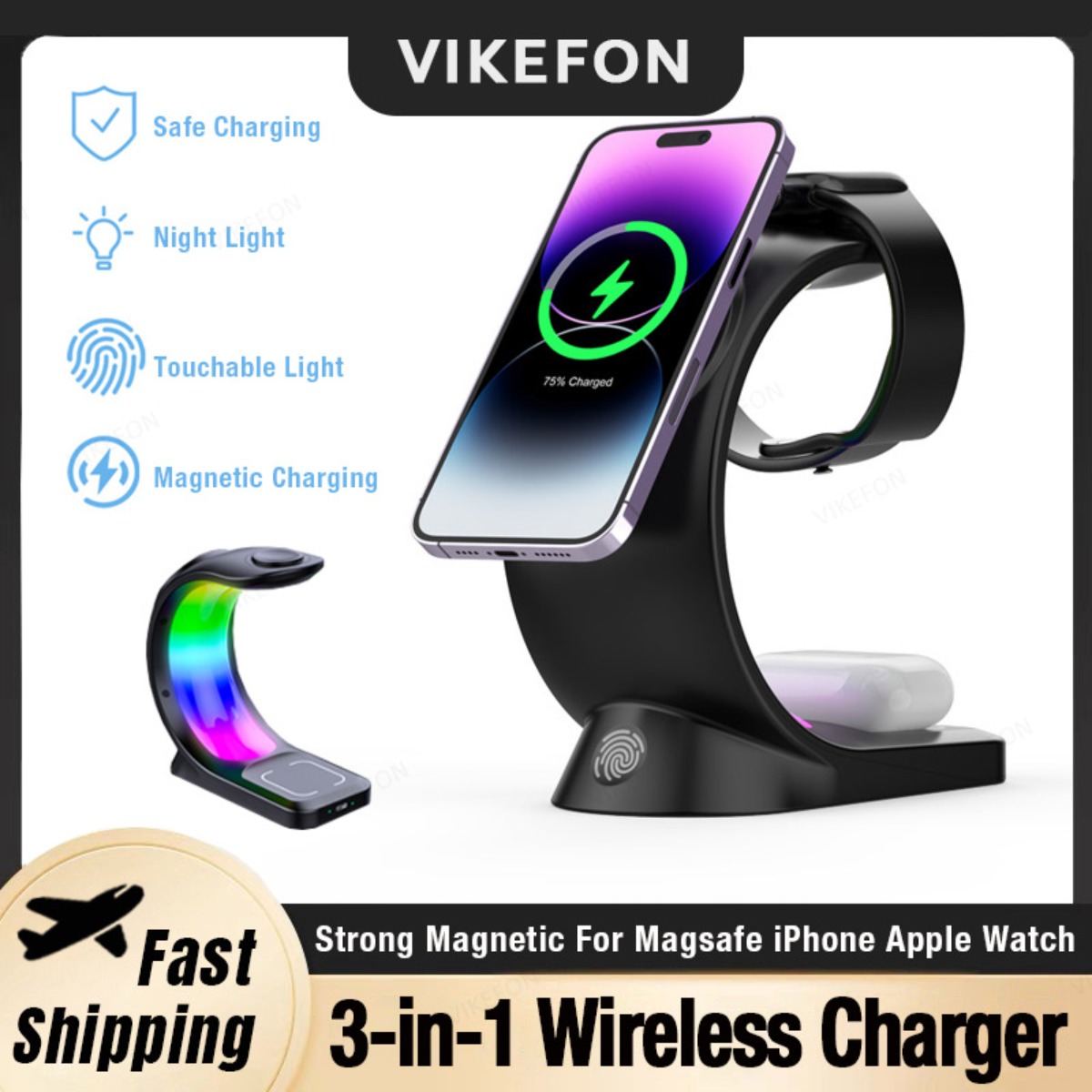 Magnetic Wireless Charger Touc - مراجعة Smartwatch Touch وسعره