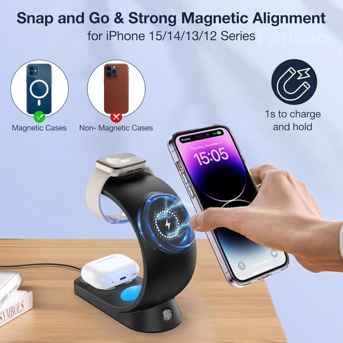 Magnetic Wireless Charger Touc - مراجعة Smartwatch Touch وسعره
