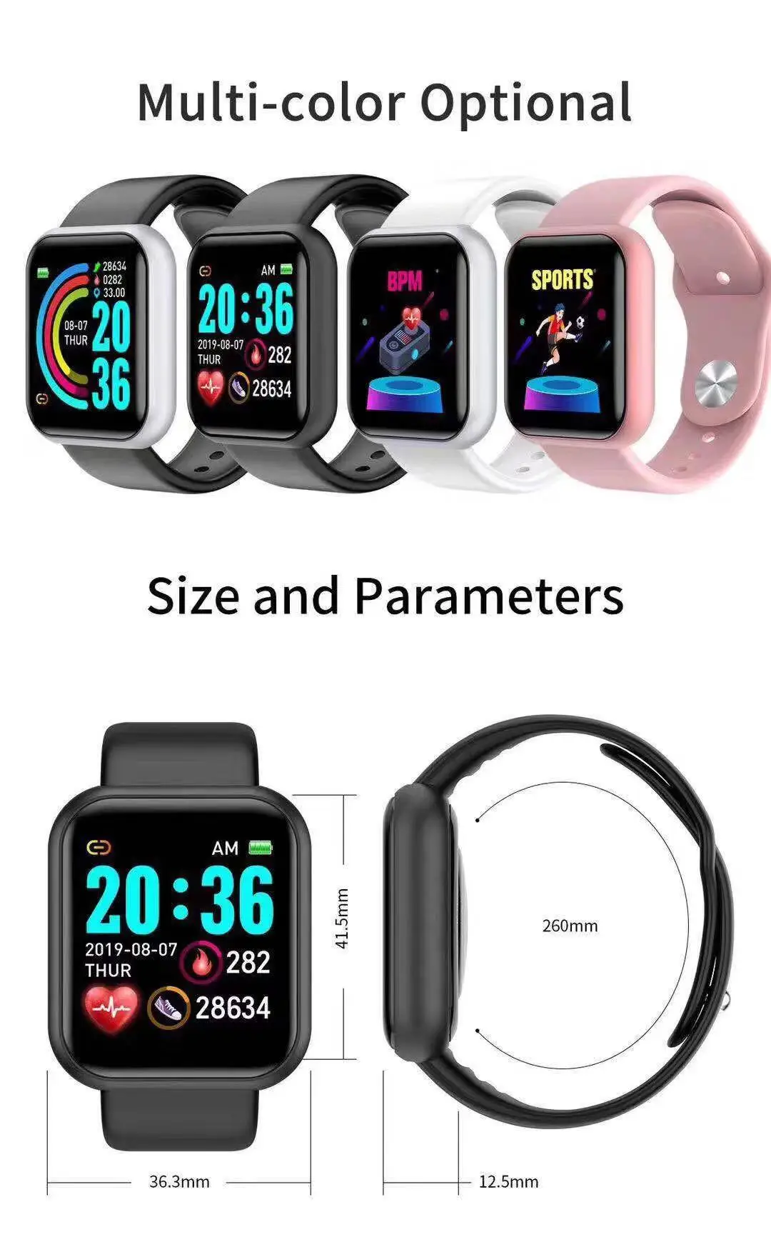 D20 Pro Smart Watch Men Y68 Sm - مراجعة Smartwatch Touch وسعره
