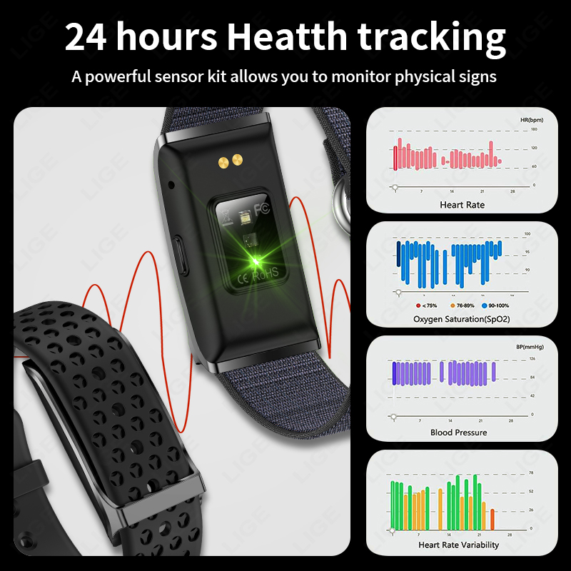 LIGE Smart Watch Heart Rate Bl - مراجعة Android Smartwatch Accessories وسعره