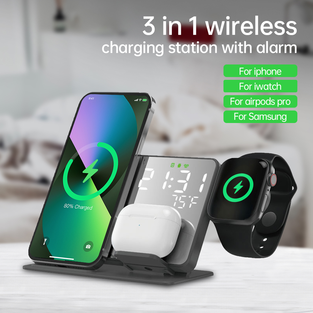 3 in 1 Wireless Charger For iP - مراجعة Smartwatch Case وسعره