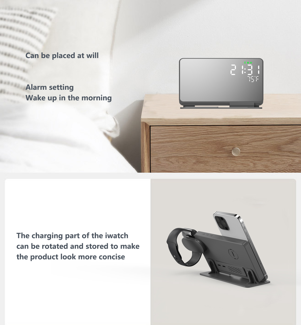 3 in 1 Wireless Charger For iP - مراجعة Smartwatch Case وسعره
