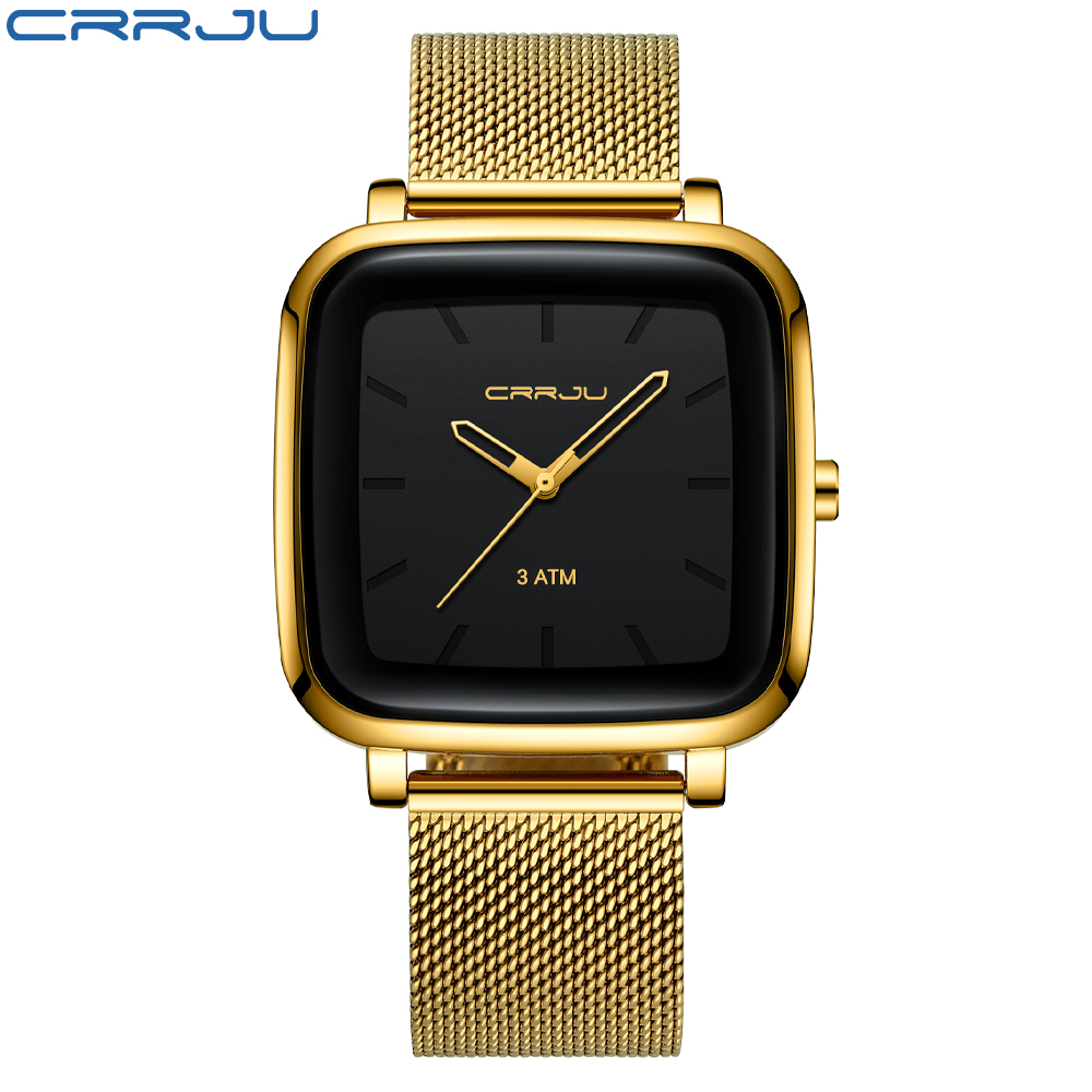 CRRJU Mens Watches Top Brand L - مراجعة Stainless Mesh Band وسعره