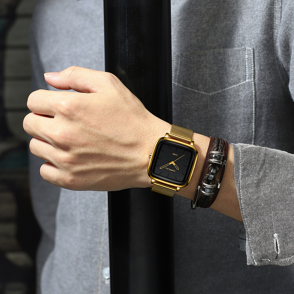 CRRJU Mens Watches Top Brand L - مراجعة Stainless Mesh Band وسعره