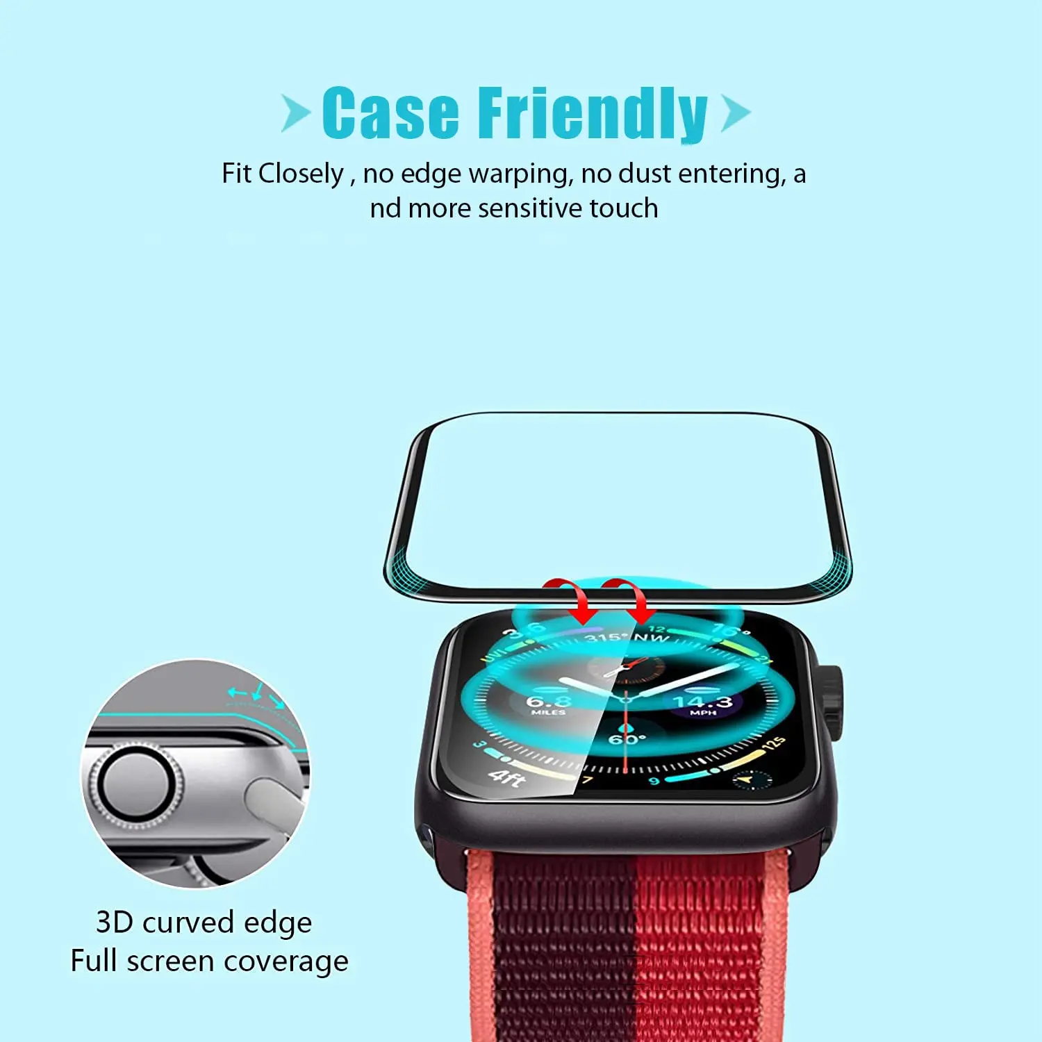 Screen Protector 3D Tempered F - مراجعة Apple Smartwatch Accessories وسعره