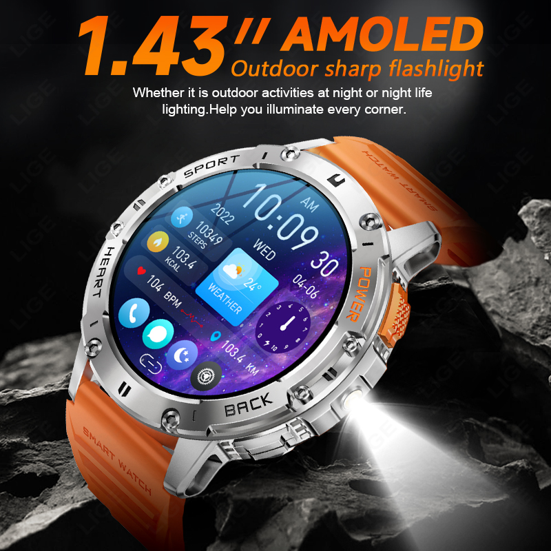 LIGE 1.43 Inch AMOLED Screen B - مراجعة Smartwatch Instagram وسعره