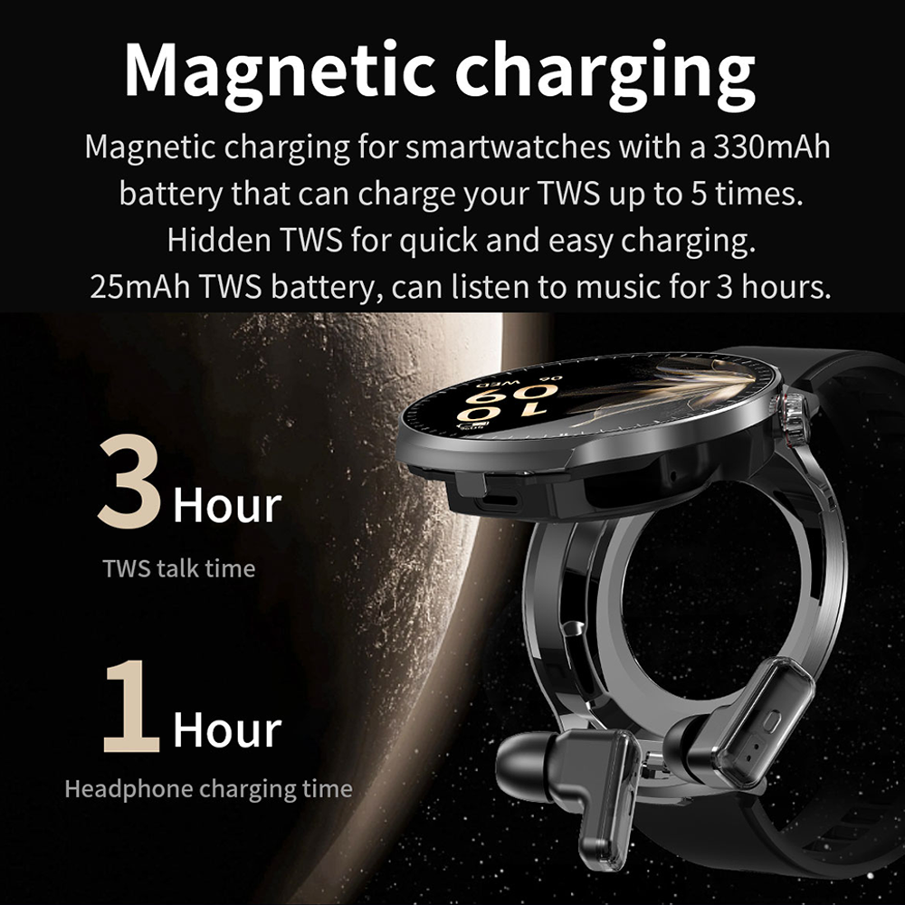 For Xiaomi New 2 in 1 Smart Wa - مراجعة Smartwatch Headset وسعره