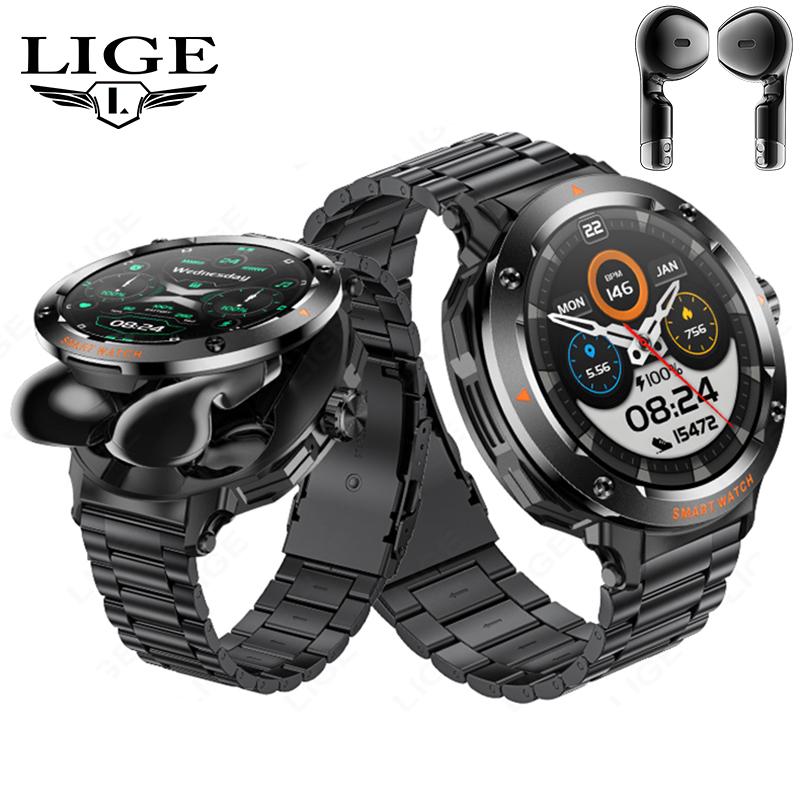 New Men's 2 In 1 Headset Smart - مراجعة Smartwatch Headset وسعره