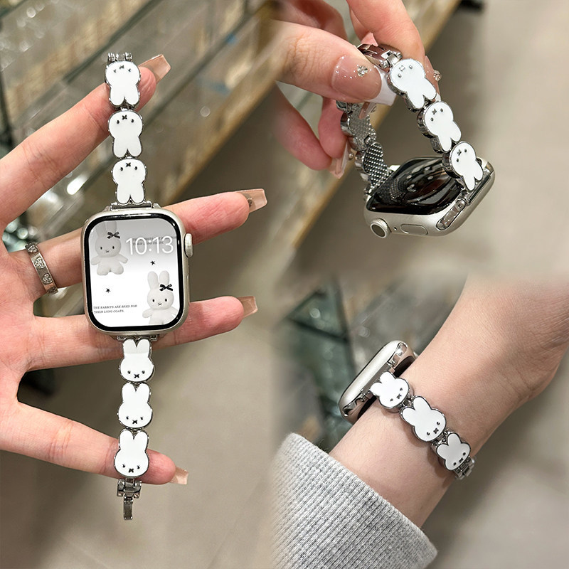 Miffy Rabbit Leather Watch Ban - مراجعة Apple Smartwatch Accessories وسعره