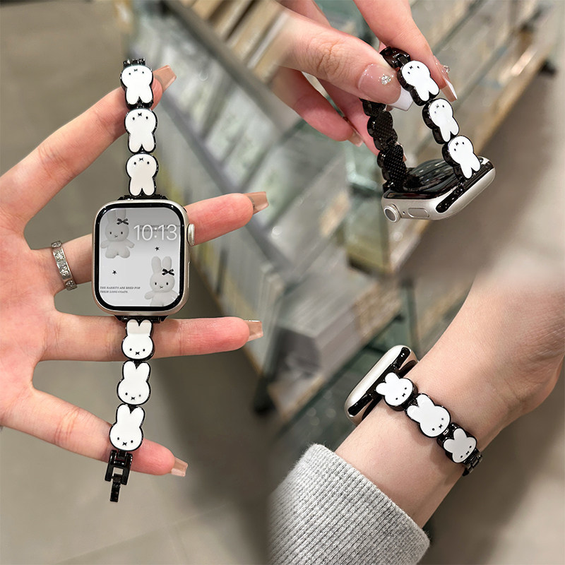 Miffy Rabbit Leather Watch Ban - مراجعة Apple Smartwatch Accessories وسعره