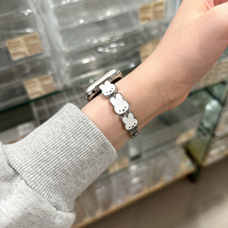 Miffy Rabbit Leather Watch Ban - مراجعة Apple Smartwatch Accessories وسعره