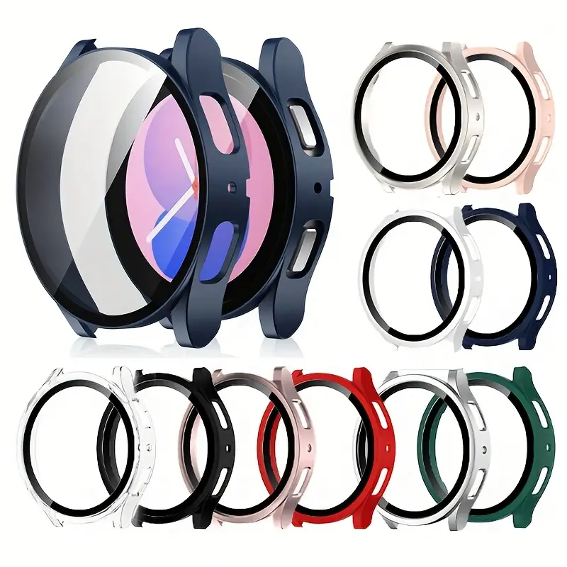 PC Case+Tempered Glass for Sam - مراجعة Samsung Smartwatch Accessories وسعره