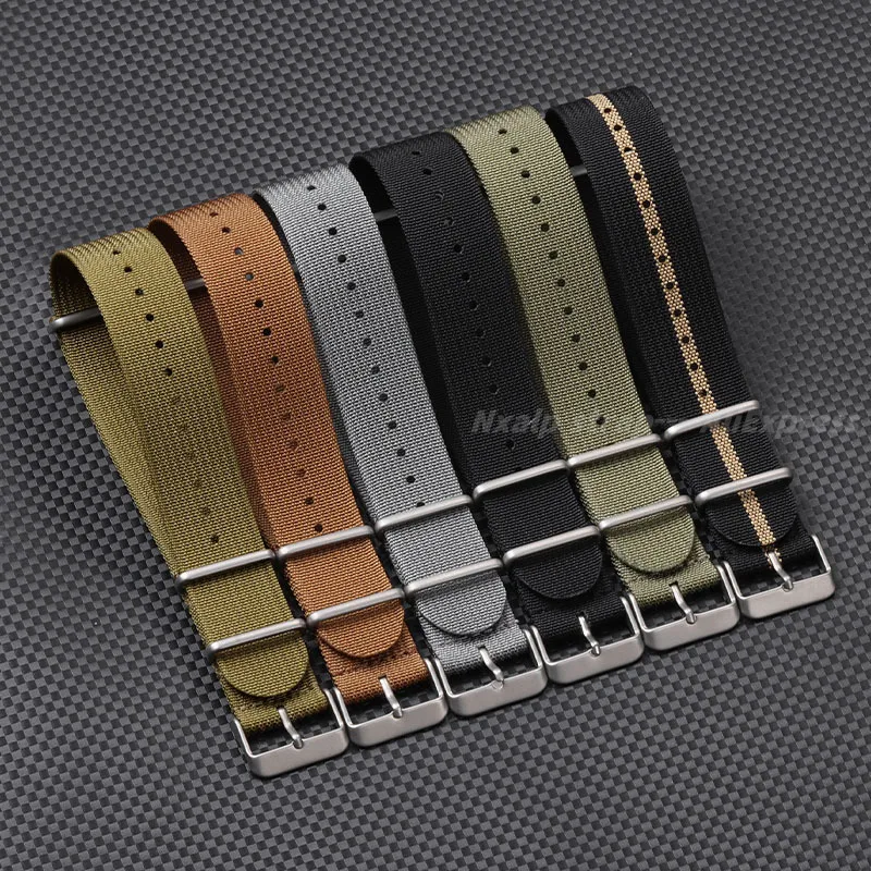Ribbed Nylon Watch Strap 18mm  - مراجعة Nylon Nato Strap وسعره