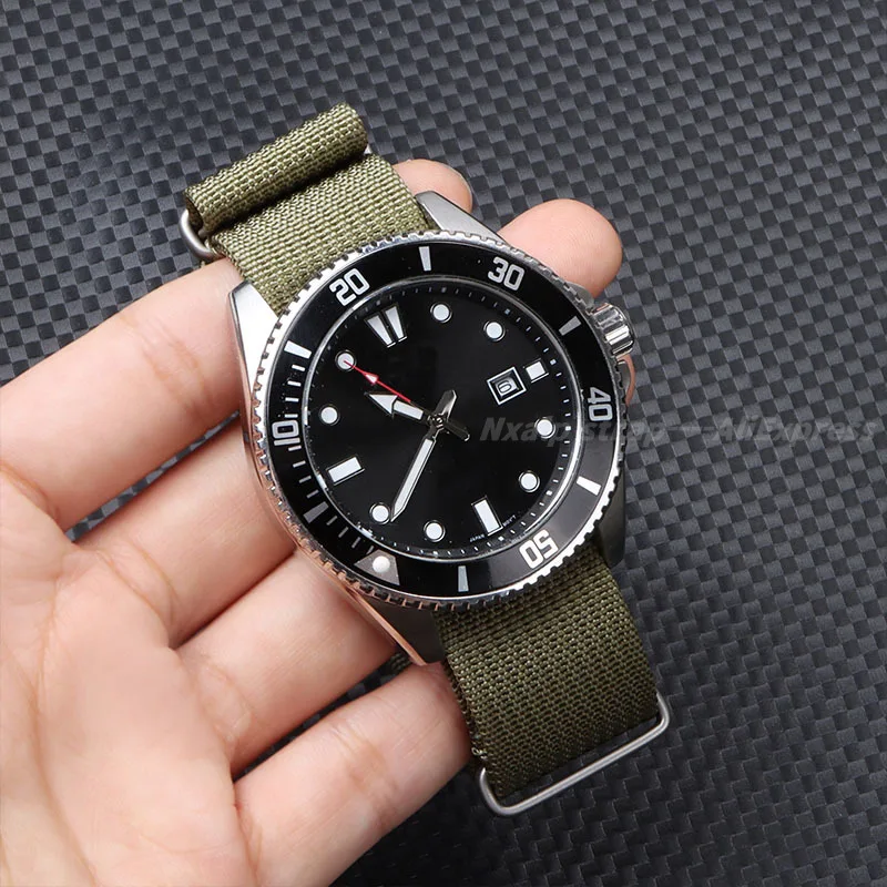 Ribbed Nylon Watch Strap 18mm  - مراجعة Nylon Nato Strap وسعره