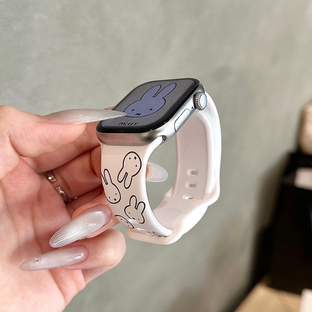 Cute Miffy Rabbit Cartoon Watc - مراجعة Apple Smartwatch Accessories وسعره