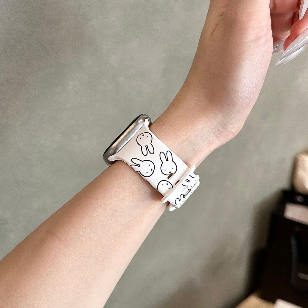 Cute Miffy Rabbit Cartoon Watc - مراجعة Apple Smartwatch Accessories وسعره