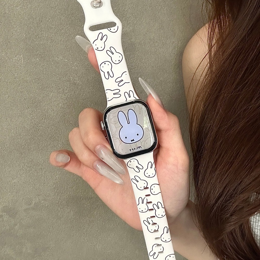 Cute Miffy Rabbit Cartoon Watc - مراجعة Apple Smartwatch Accessories وسعره