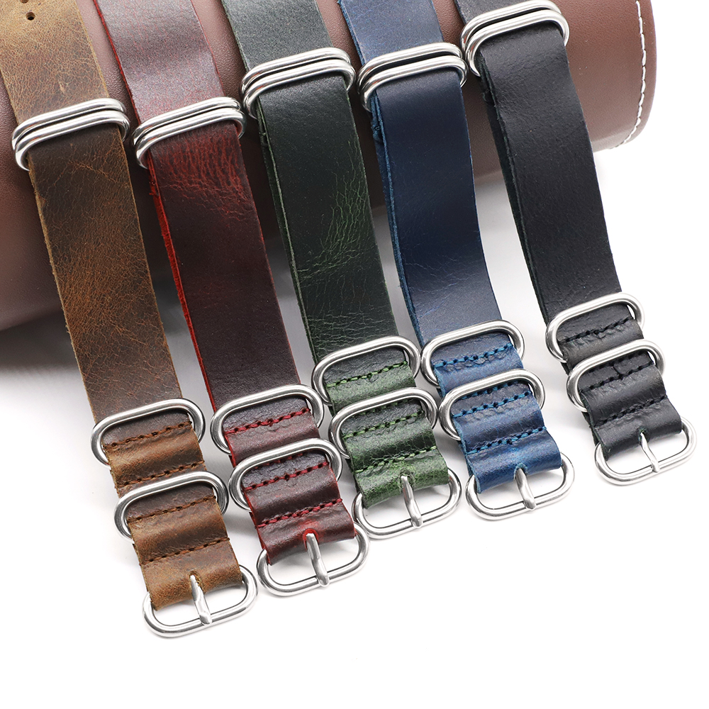Genuine Leather Watch Band 18m - مراجعة Nylon Nato Strap وسعره