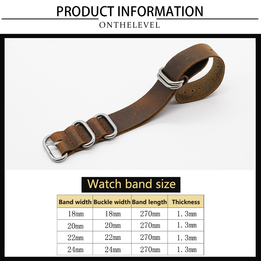 Genuine Leather Watch Band 18m - مراجعة Nylon Nato Strap وسعره