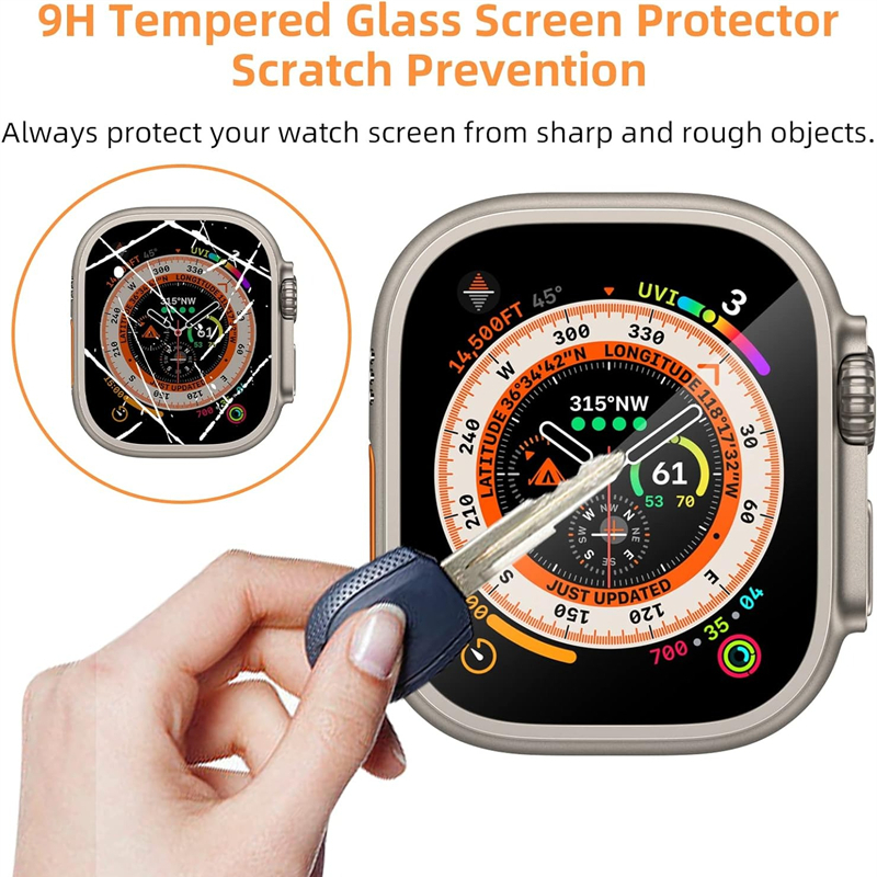 Tempered Glass For Apple Watch - مراجعة Watch Case Bumper وسعره