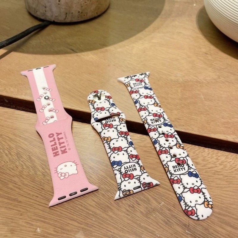 Anime Sanrio Cute Hello Kitty  - مراجعة Apple Smartwatch Accessories وسعره