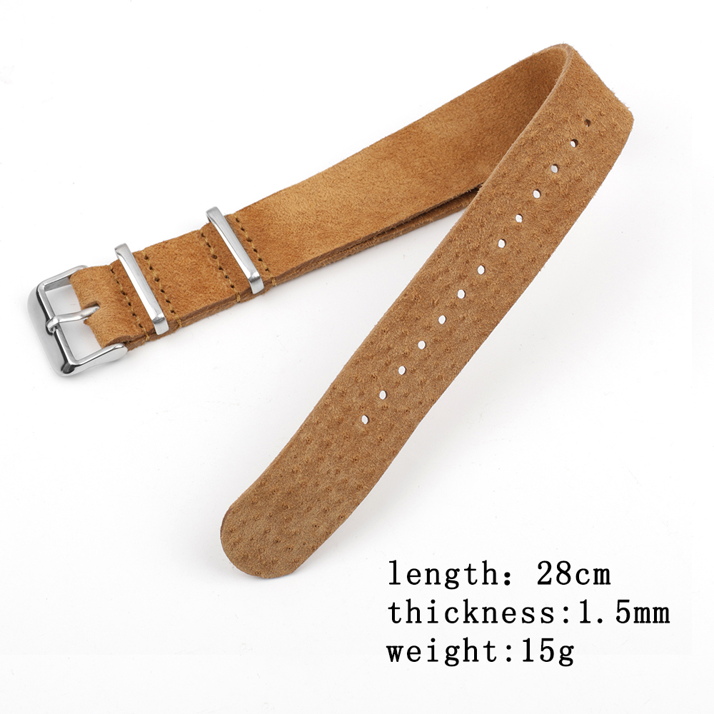 Soft Retro Suede Genuine Leath - مراجعة Nylon Nato Strap وسعره