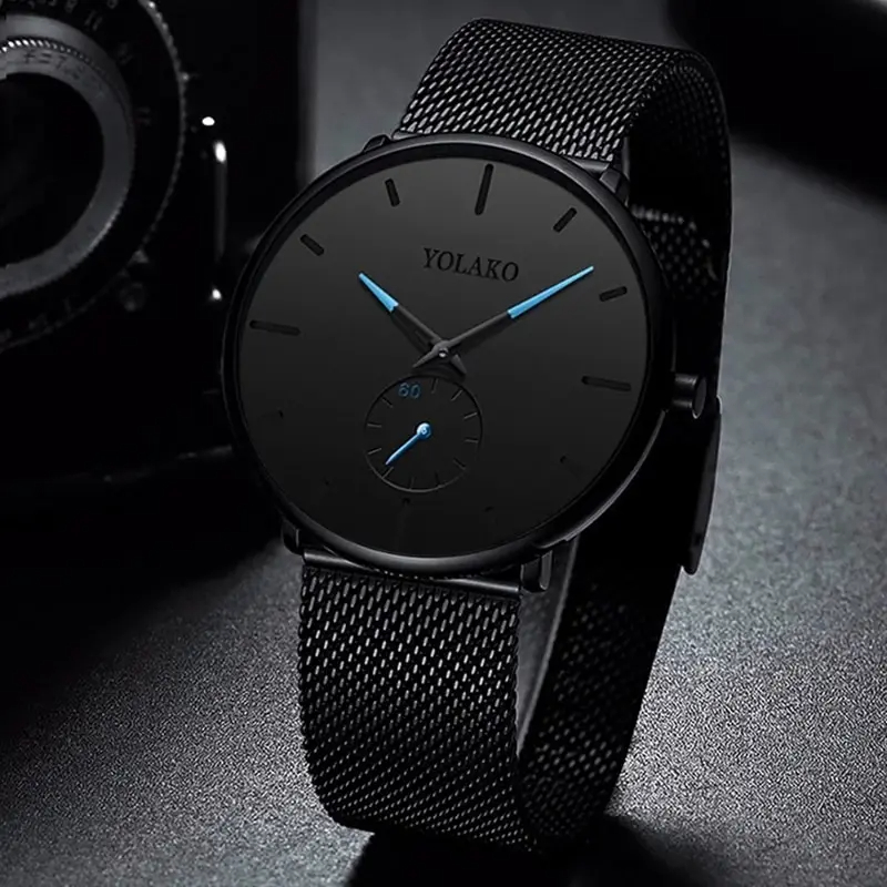 YOLAKO Mens Fashion Minimalist - مراجعة Stainless Mesh Band وسعره
