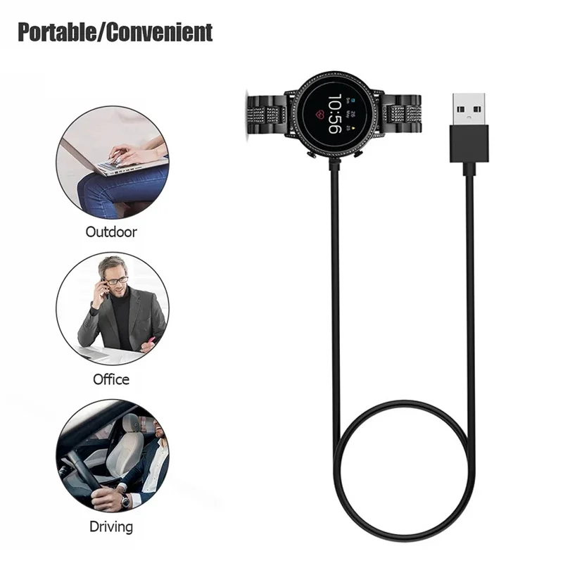 1M USB Magnetic Fast Charger D - مراجعة Fossil Smartwatch Accessories وسعره