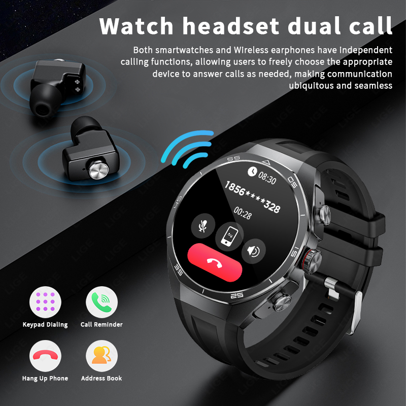 2026 NEW For Android TWS Music - مراجعة Smartwatch Headset وسعره