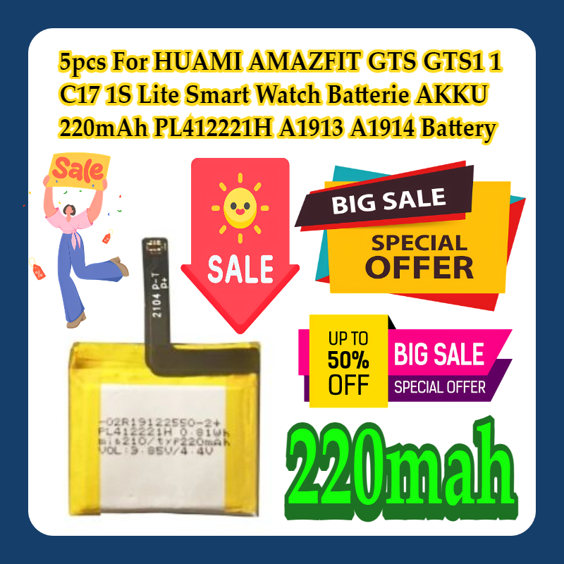5pcs For HUAMI AMAZFIT GTS GTS - مراجعة Smartwatch A1914 وسعره