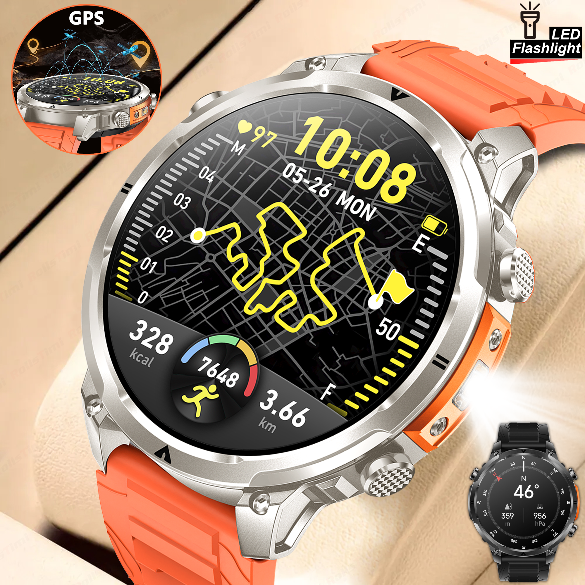 Outdoor GPS Sports Smart Watch - مراجعة Smartwatch Touch وسعره
