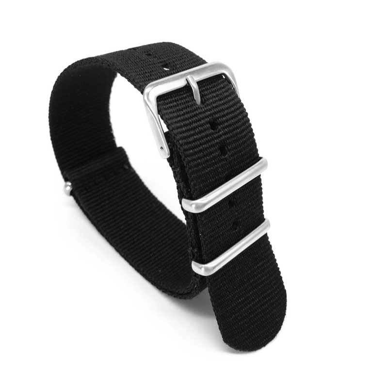 Black Nylon Strap for 16mm 18m - مراجعة Nylon Nato Strap وسعره
