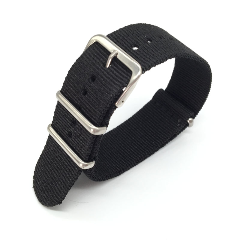 Black Nylon Strap for 16mm 18m - مراجعة Nylon Nato Strap وسعره