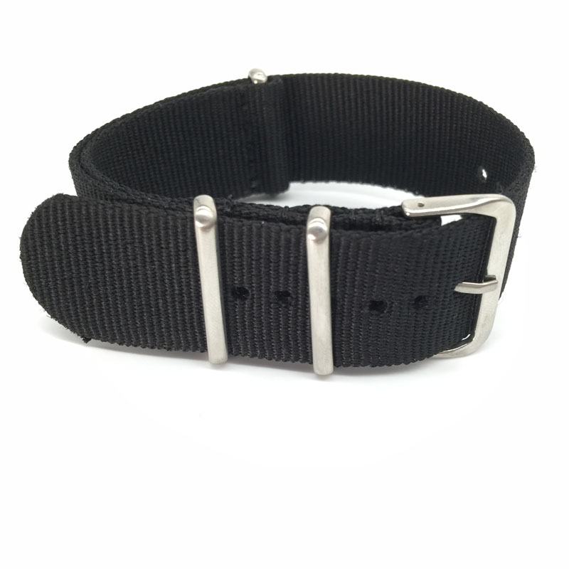 Black Nylon Strap for 16mm 18m - مراجعة Nylon Nato Strap وسعره