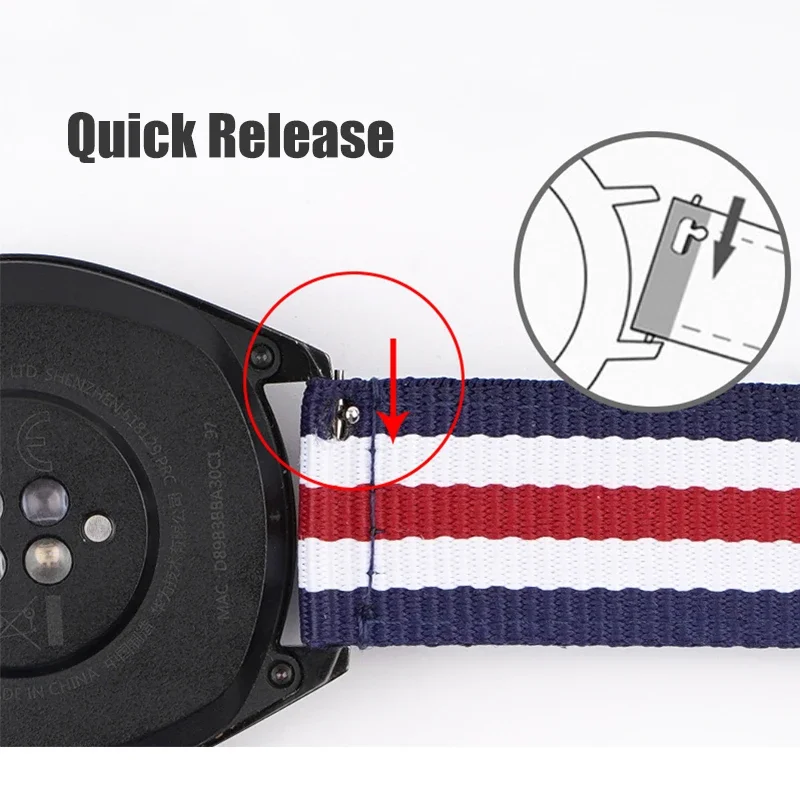 20mm 22mm Woven Nylon Strap fo - مراجعة Nylon Nato Strap وسعره