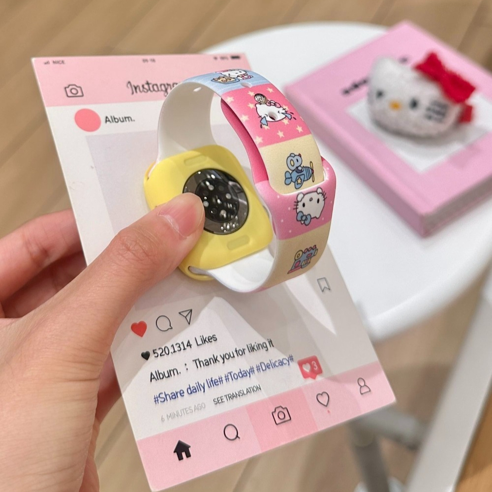Anime Sanrio Lovely Kitty Sili - مراجعة Apple Smartwatch Accessories وسعره