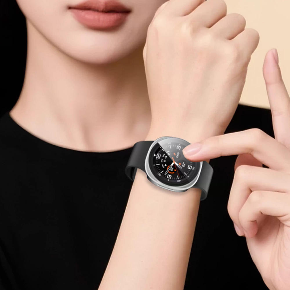 Tempered Glass+Case for Samsun - مراجعة Samsung Smartwatch Accessories وسعره