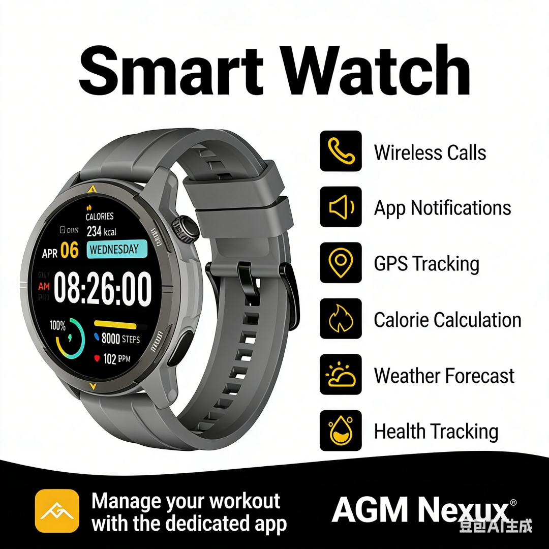 AGM Legion Smartwatch 5ATM Wat - مراجعة Smartwatch Instagram وسعره