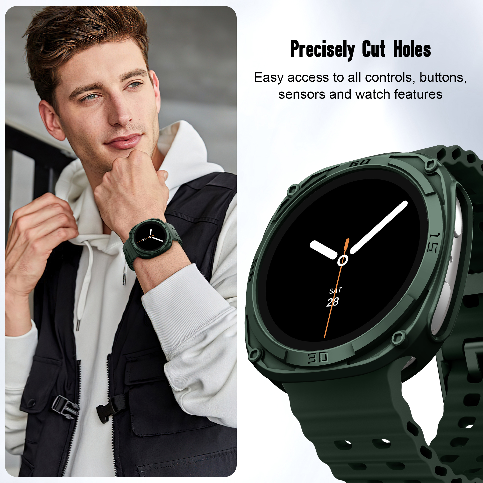 Rugged Bezel Case for Samsung  - مراجعة Samsung Smartwatch Accessories وسعره